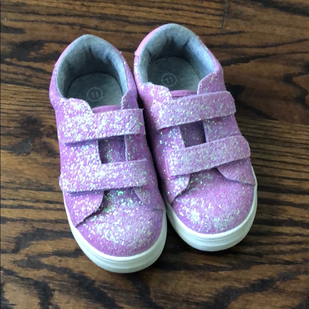 Cat & Jack purple glitter shoes